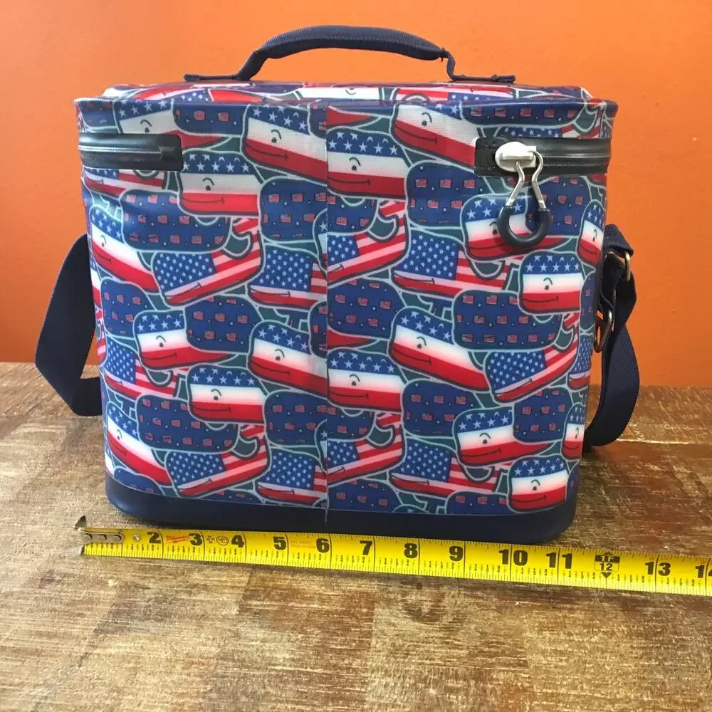 Vineyard Vines Target 12 Can Cooler Whaley USA America Flag Patriotic Summer